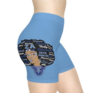 Biker Shorts, Zeta Amicae Design, Sorority Gift, Workout Shorts, Bike Shorts, Gym Apparel, Cycling Gear