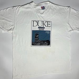 Vintage 90s Duke University Magazine Cover College Graphic Single Stitch T-Shirt *XL*