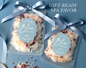 Bath Salt Bridal Shower Gift Something Blue Before I Do Favor Dusty Blue Bridesmaid Spa Favor Sage Green Bridal Shower Beach Favor Pastel