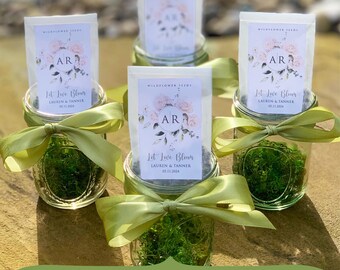 Custom Wildflower Seed Packet Wedding Favor for Guest Bulk Wildflower Wedding Seed Favor for Wedding personalized Favor Let Love Grow Seed