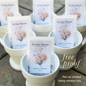 Custom Wedding Favor Seed Packet Favor for Wedding Let Love Grow Wildflower Seed Personalized Favor for Bridal Shower Favor Idea for Favor