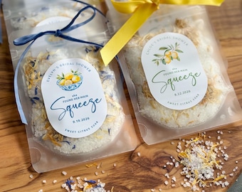 Custom Lemon Bridal Shower Favor Guest Party Gift Spa Bath Salt Soak Citrus Theme Birthday Bachelorette Mediterranean Squeeze Main Italian