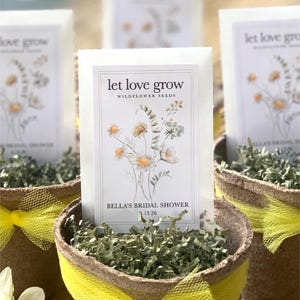 Daisy Bridal Shower Favor Idea Daisy Shower Seed Favor Daisy Party Favor Daisy Gift for Guest Personalized Wildflower Seed Packet Favor Wedding Seed Favor for Guest Eco Friendly Bridal Shower Favor Eco Wedding Favor Garden Party Favor