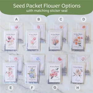 Seed Packet Favor for Shower Gift Favor Elegant Wedding Favor Idea Personalized Favor for Bridal Tea