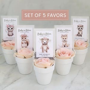 Woodland favor Seed Favor for baby shower favor woodland theme baby shower wildflower seeds baby boy shower baby girl shower animal favor