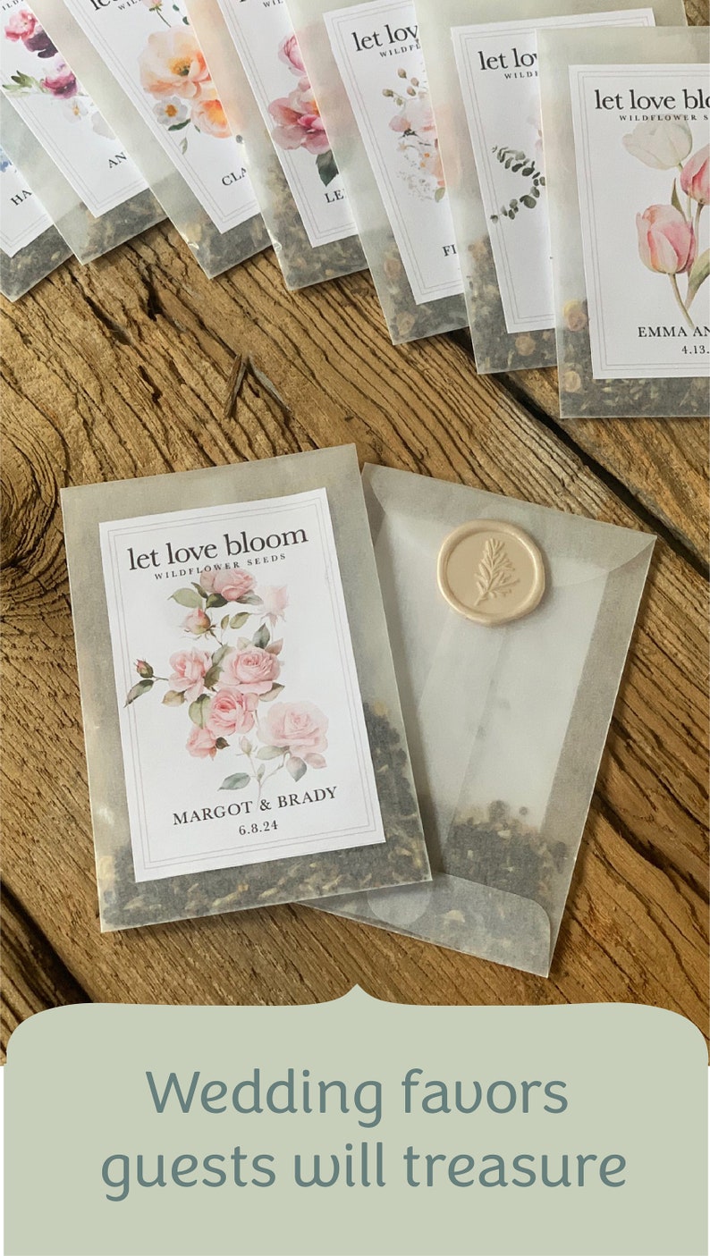Bridal Shower Seed Favor Elegant Wedding Favor Idea Personalized Favor Wedding Favor Guests like
