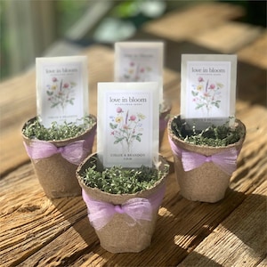 Personalized Wildflower Seed Packet Favor Wedding Seed Favor for Guest Eco Friendly Bridal Shower