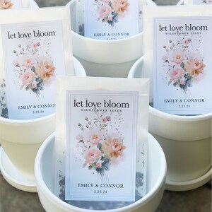 Custom Wedding Favor Seed Packet Favor for Wedding Let Love Grow Wildflower Seed Personalized Favor for Bridal Shower Favor Idea for Favor Elegant Wedding Favor Ideas for Wedding Favors