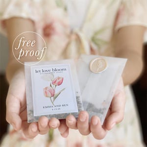 Bridal Shower Seed Favor Custom Favor Seed Packet Favor for Shower Gift Favor Elegant Wedding Favor Idea Personalized Favor for Bridal Tea