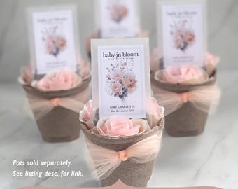 Custom Baby in Bloom Seed Favor Baby Shower Favor for Guest Baby