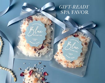 Bath Salt Bridal Shower Gift Something Blue Before I Do Favor Dusty Blue Bridesmaid Spa Favor Sage Green Bridal Shower Beach Favor Pastel