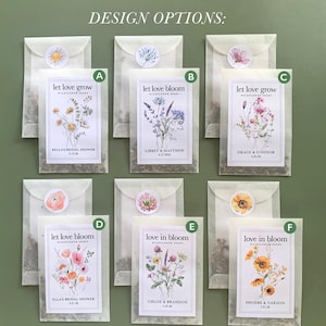 Personalized Wildflower Seed Packet Favor Wedding Seed Favor for Guest Eco Friendly Bridal Shower Favor Eco Wedding Favor Garden Party Favor