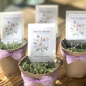 Custom Wildflower Seed Packet Favor Personalized Wedding Seed Favor for Guest Eco Friendly Bridal Shower Favor Eco Wedding Favor Garden Party Favor