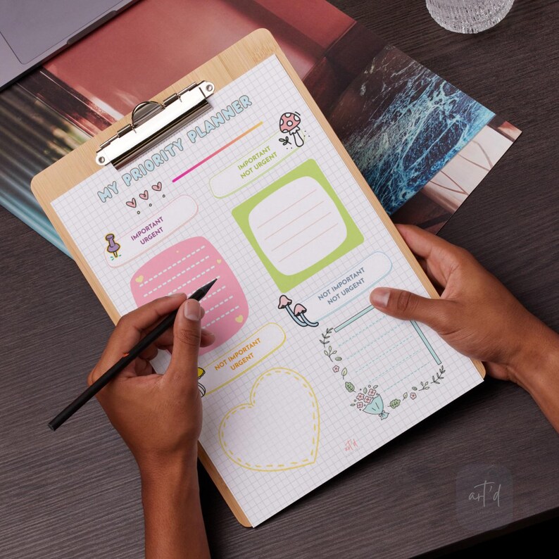 Eisenhower Matrix Printable Cute, Decisionmatrix,taskpriority ...