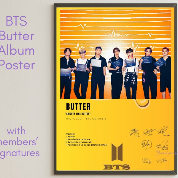 Bts Butter Album Poster Etsy