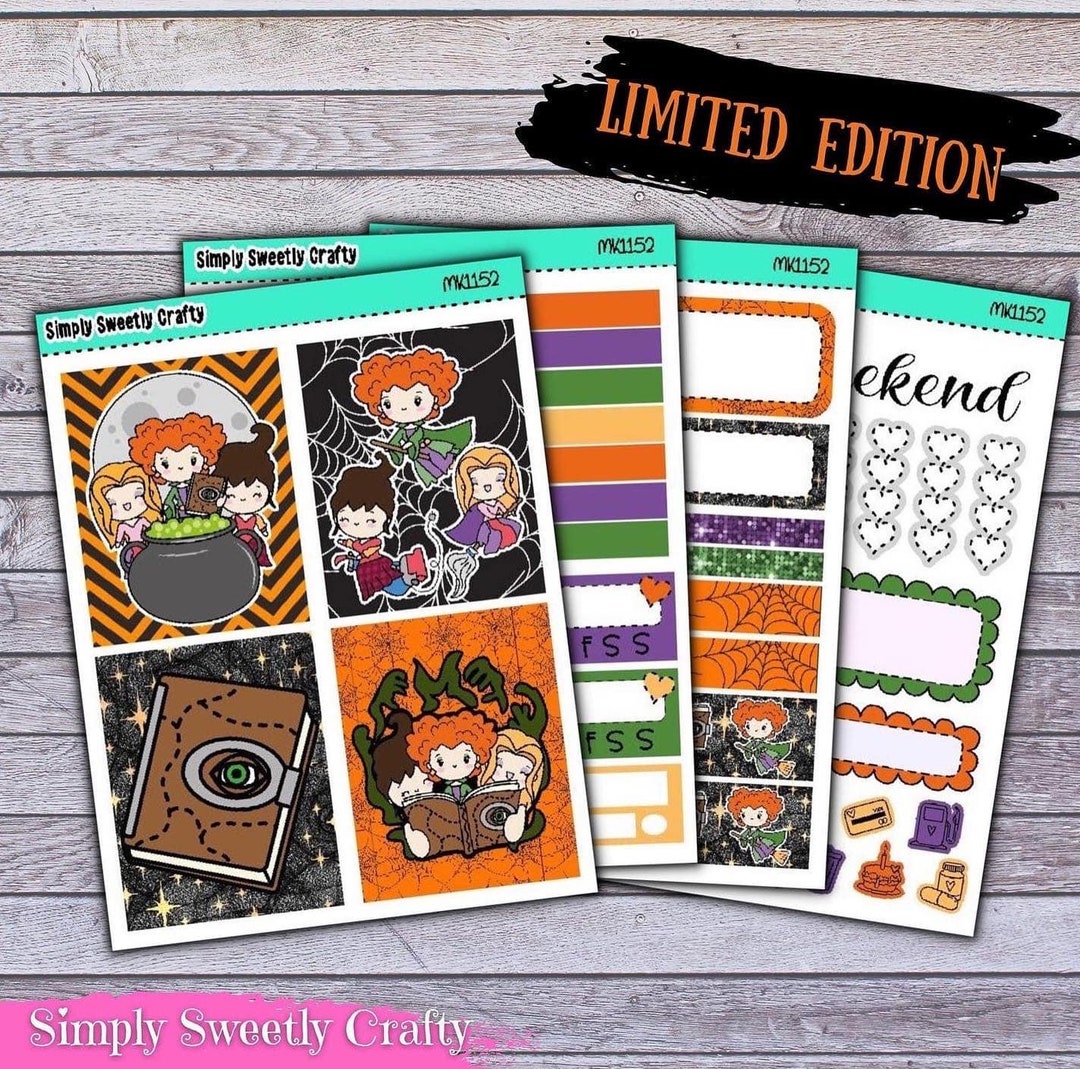 HOCUS POCUS Planner Mini Weekly Planner Stickers Kit - Etsy