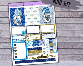 HANNUKAH GNOMES Planner Mini Weekly Planner Stickers Kit