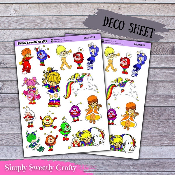 RAINBOW BRITE Deco Sheet Planner Stickers