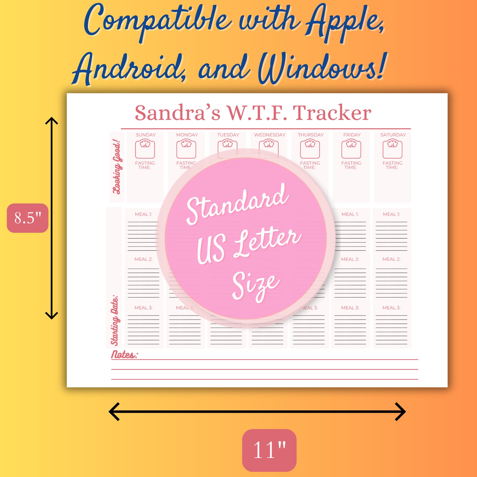 Intermittent Fasting Template Fasting Planner Lose Weight Fast ...