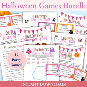 Halloween Game Pack for Preschool Printable | Halloween Party Games for Elementary School and Kids Parties | Fall Fun Activities Homeschool