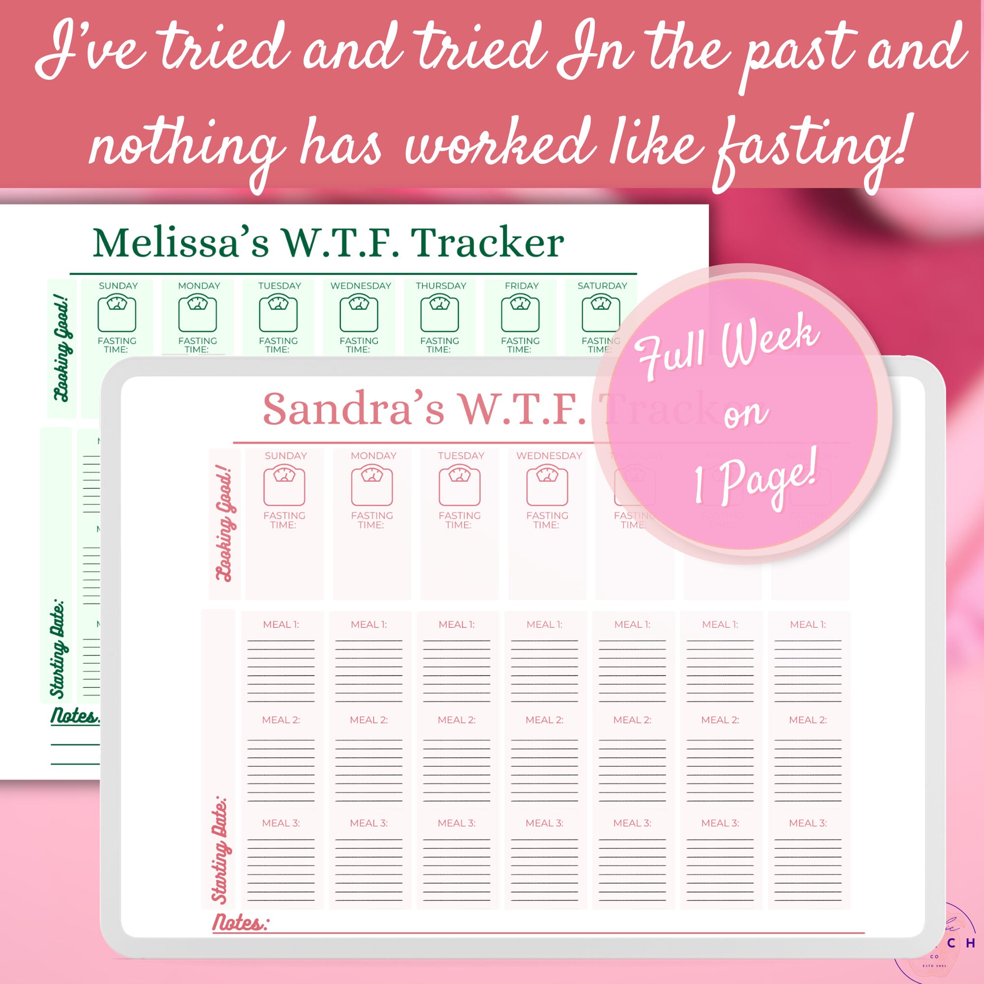 Intermittent Fasting Template Fasting Planner Lose Weight Fast ...