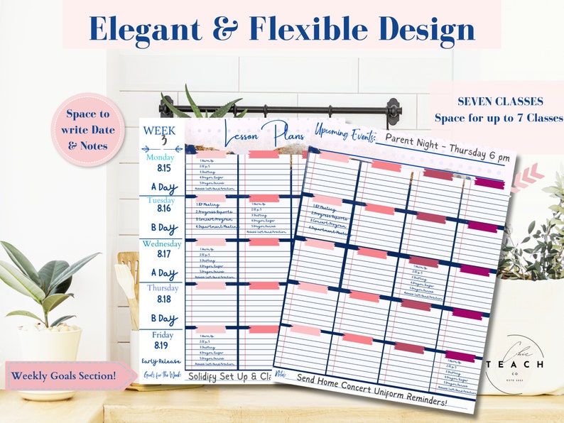 Printable Lesson Plan Book Pages for Teachers and Homeschool Weekly