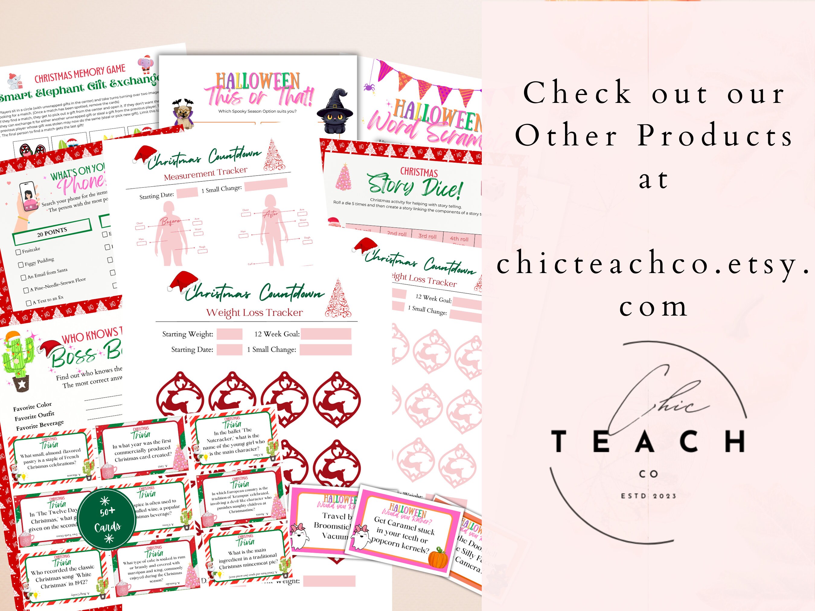 Left Right Game Christmas Activity Pass the Present Game Printable ...