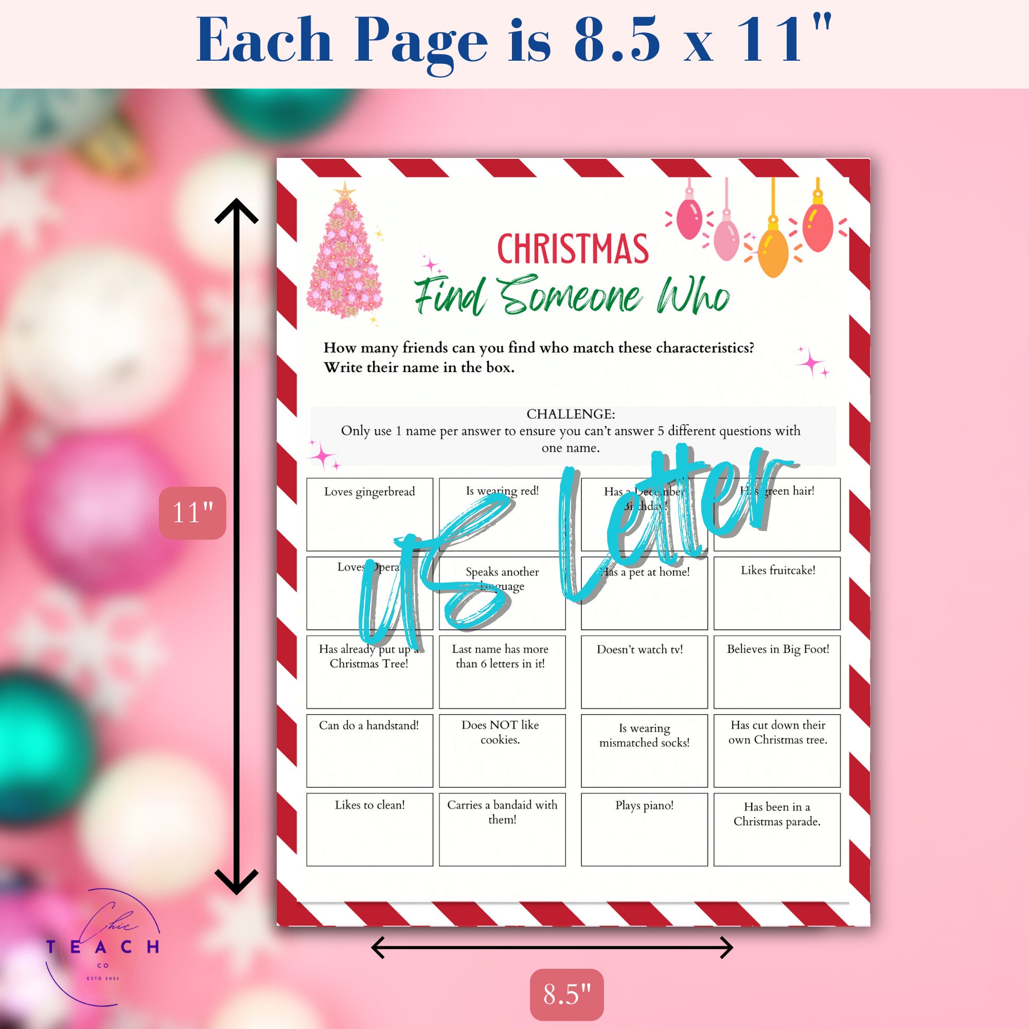Christmas Activity Bundle Holiday Party Game Christmas Left Right Story