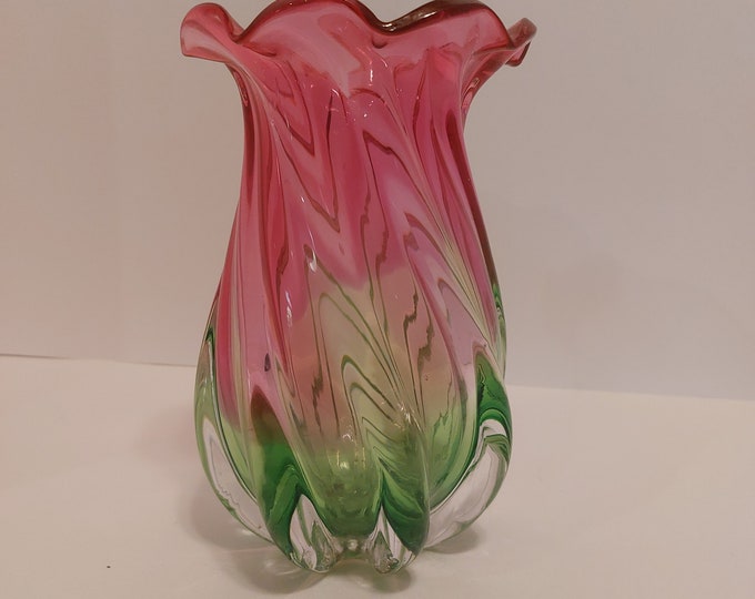 Vintage Teleflora Vase in the Style of Murano Etsy