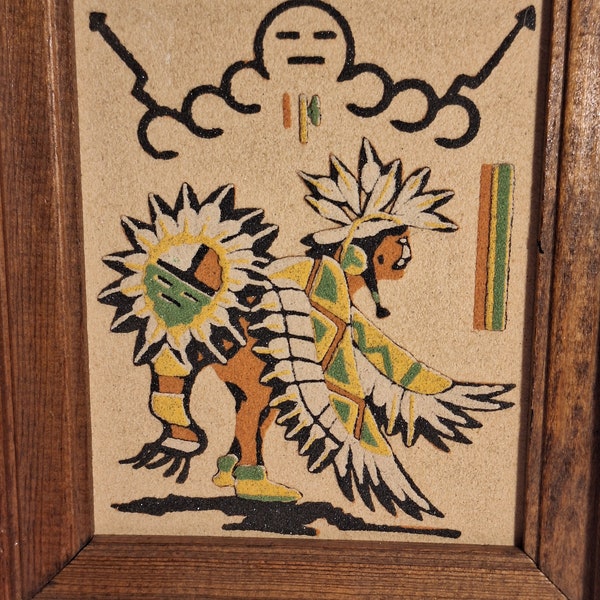 Navajo Sand Painting "The Eagle Dance Ceremony"