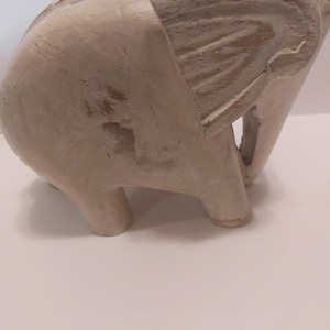 Primitive Wooden Carved Elephant