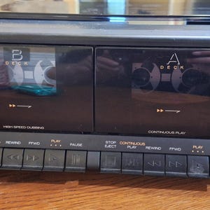 Magnavox MX1180 Turn Table and Dual Tape Deck, Tested And Works