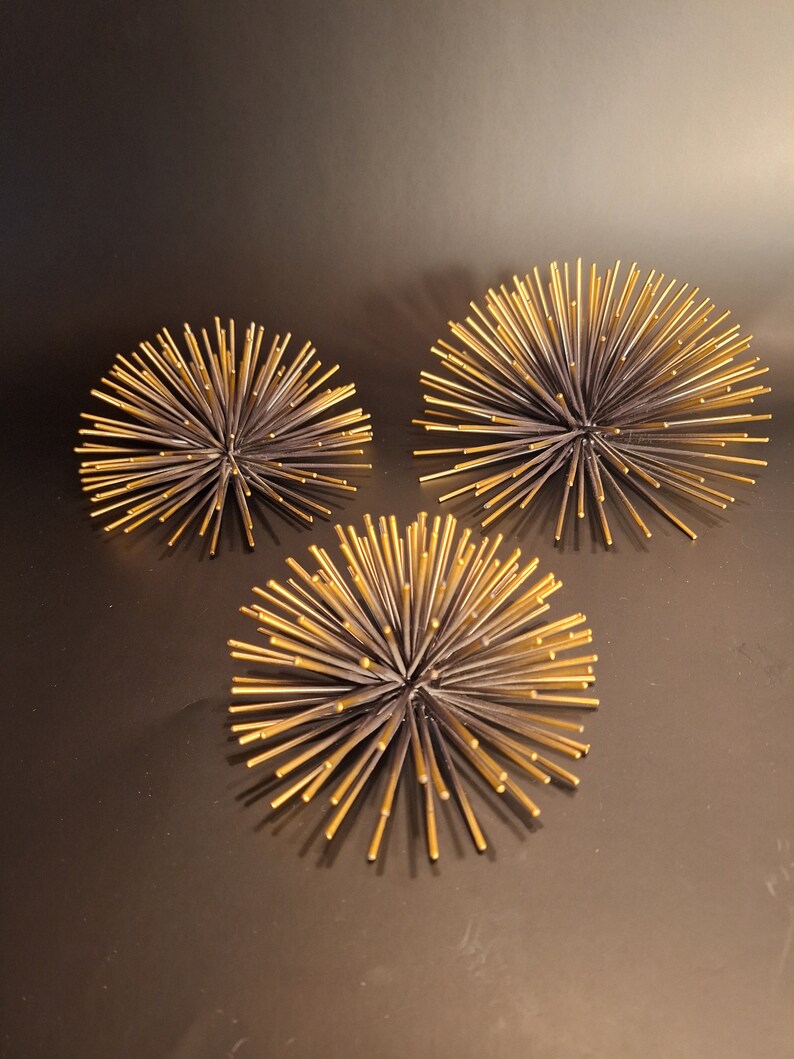 Gold Metal Sea Urchins Wall Decor, Project 62, Set of 3 Etsy