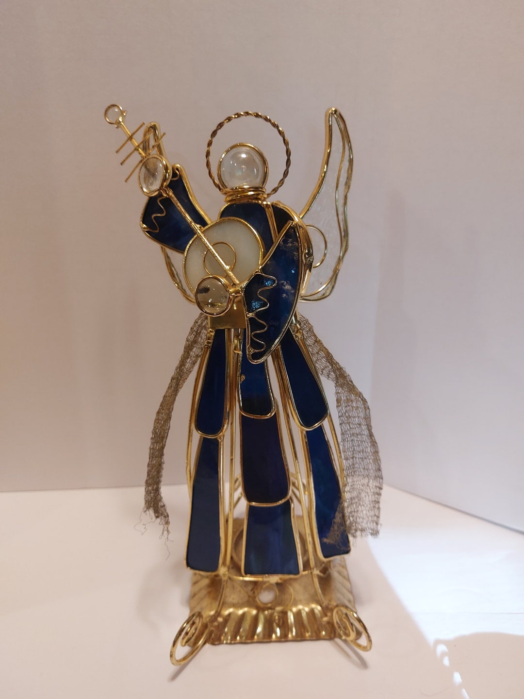 Angel, Stained Glass Votive Holder Etsy