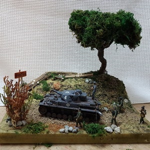 German military setting from WW2 with vehicles and figures
