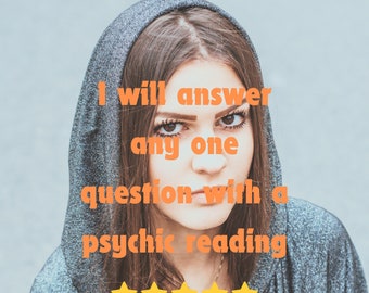 Psychic Reading on Etsy. One question answered.  Clairvoyant Insights, Spiritual Guidance, Spiritual Growth, Psychic Guidance Online