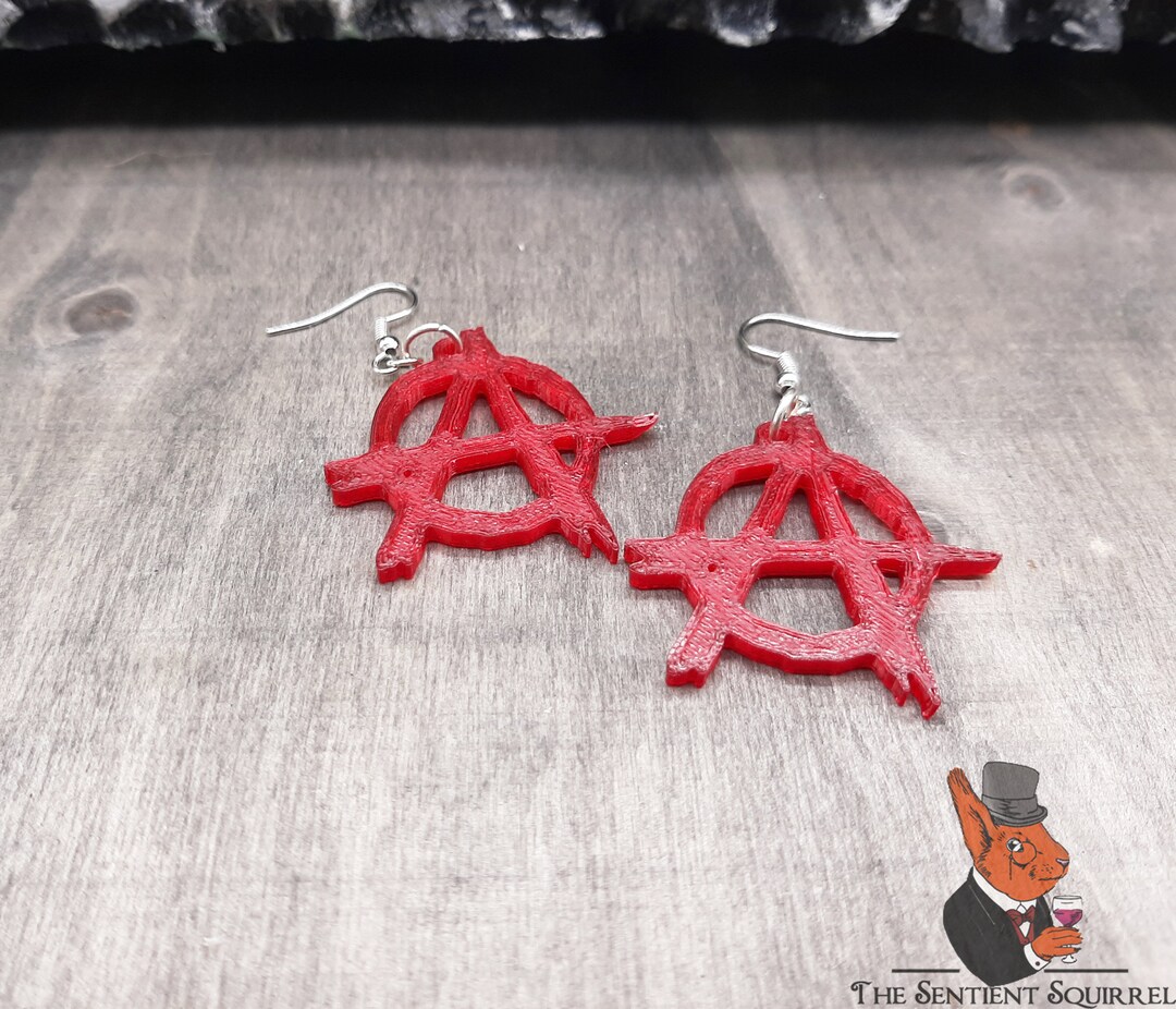 Anarchy Earrings 3D Printed Nickel Free - Etsy
