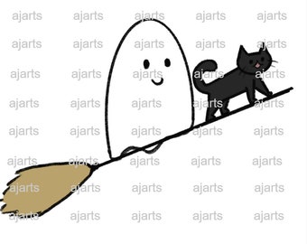 halloween ghost sticker pack
