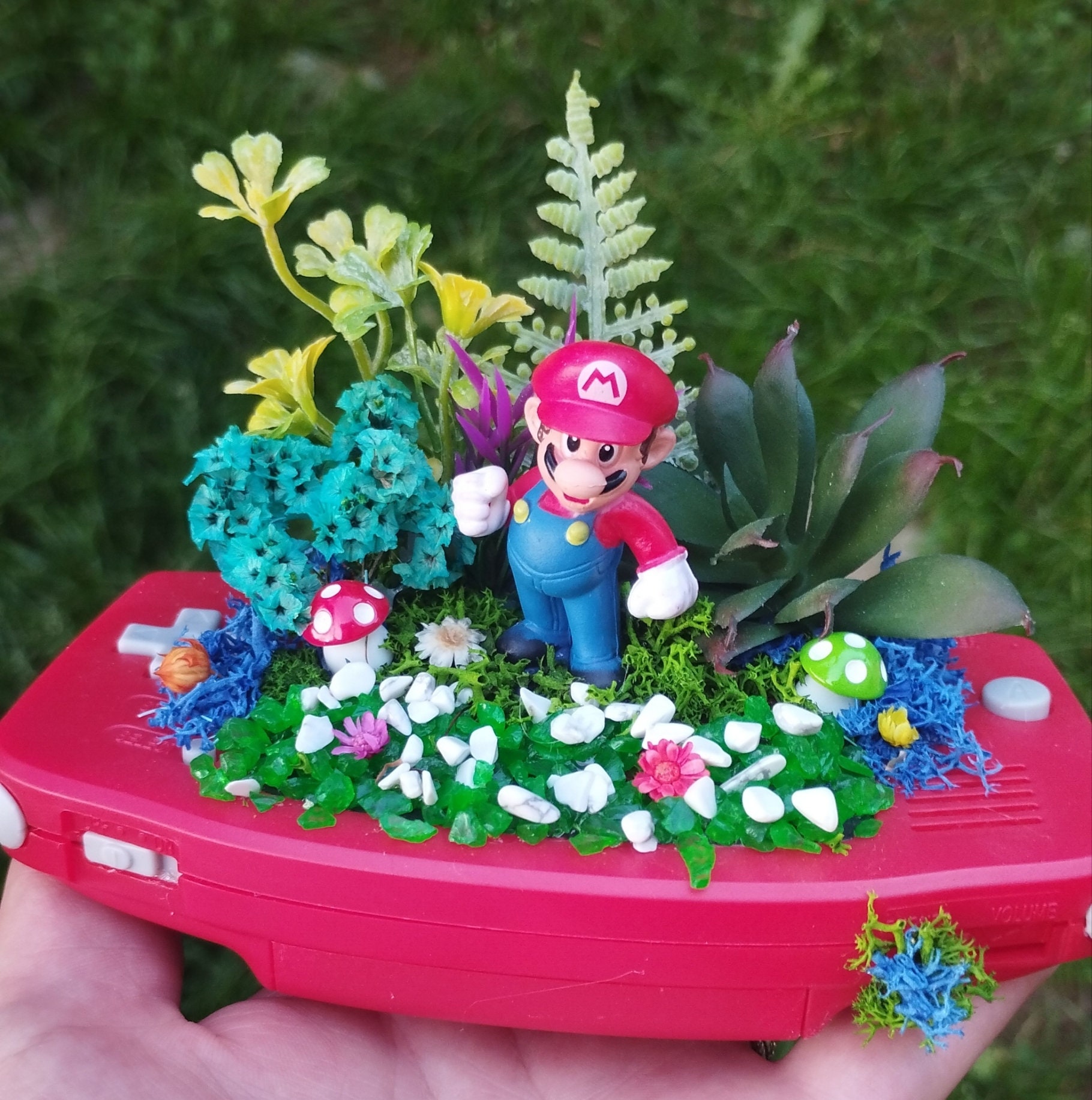 Pokemon Gardevoir Evolution Handmade Diorama - Gameboy Gaming/Retro Cube- Fanart