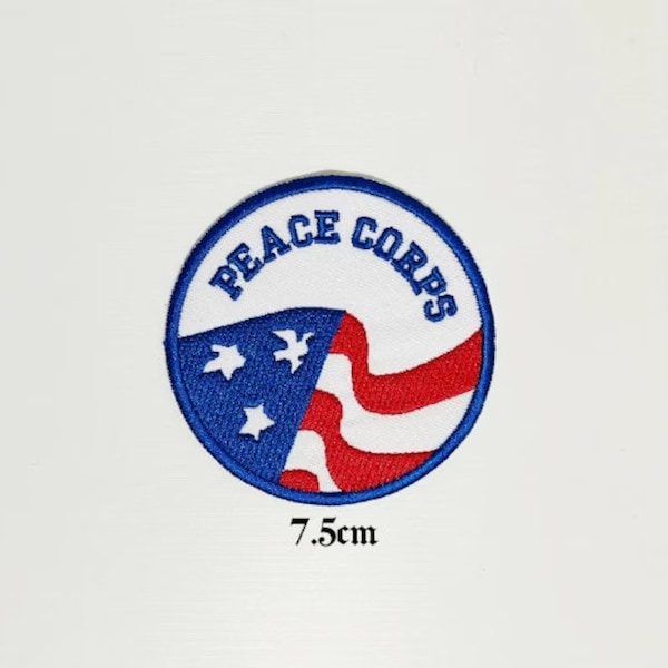 Peace Corps USA Round Embroidered Patch Badge Sew / Iron On For Jacket Jeans Bags Fancy Transfer N-345