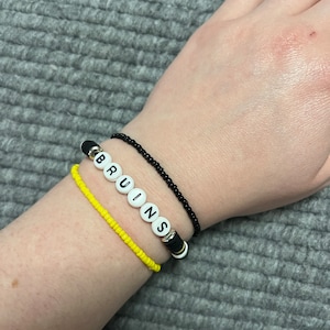 Boston Bruins Beaded Fan Bracelet