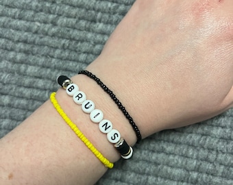 Boston Bruins Beaded Fan Bracelet