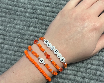 Lando Norris Formula 1 Beaded Fan Bracelet