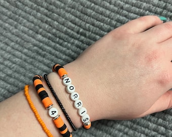 Lando Norris Formula 1 Beaded Fan Bracelet 2024