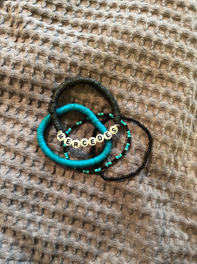 Mercedes Formula 1 Beaded Fan Bracelet Etsy Canada