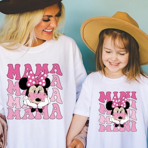 Disney Mama Mini passendes Shirt, Mama Maus und Mini-Maus-Shirt, Disney Mama Mini Trip Shirt, Mini Maus Mama Shirt, Mutter Tochter Shirt
