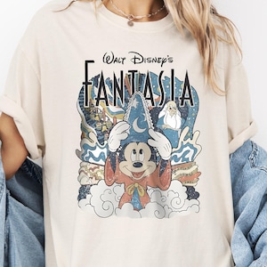 Comfort Colors® Walt Disney&#39;s Fantasia Shirt, Vintage Mickey Fantasia Tee, Walt Disney Fantasy T-Shirt, Disney Family Trip Tee