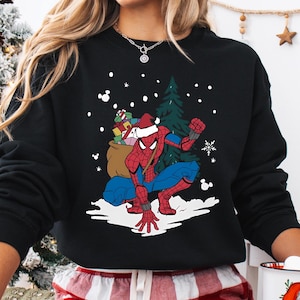 Spider Christmas Shirt, Kids Christmas Shirt, Christmas Party Sweatshirt, Spiderman Christmas Tee