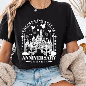 The Most Magical Anniversary On Earth Shirt, Since 2015 T-shirt, Disney Trip Shirt, WDW Family Vacation Tee, Anniversary Celebration Shirt