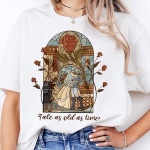 Camiseta de cuento de Disney tan antiguo como el tiempo, sudadera de Bella de Disney, camiseta de cuento de La Bella y la Bestia, camiseta de Bella y Bella, camiseta de princesas de Disney